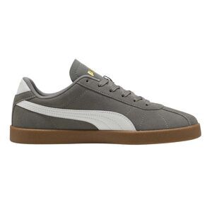 Puma Mens Club II Suede Flat Sneakers / Iron/Gum